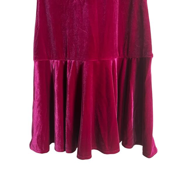 Black Halo Reeder Obsession Pink Velvet Mock Neck Mini Dress Size 4 - Picture 5 of 9
